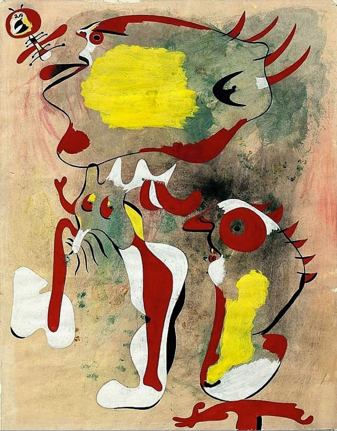 Joan Miro — Two Figures and a Dragonfly